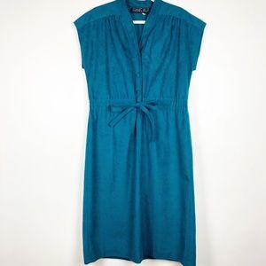 Plus Size VTG 80's Sans Age Teal Dress